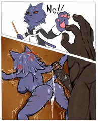 仕事の邪魔をされる猫獣人２