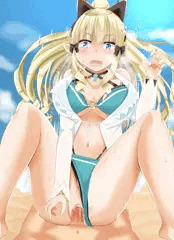 サレンさんと砂浜で