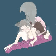 よだれちゃんと群生する吸い付きカズラ