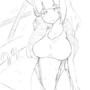 オリジナルケモ耳っ子の競泳水着