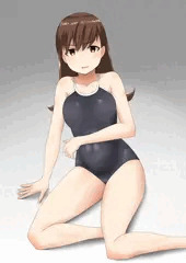 おなかが大きくなったスク水大井っち