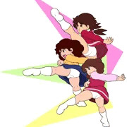 ３人揃ってパンチラキック！②
