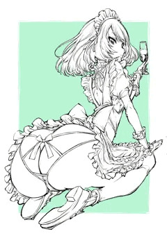 お尻突き出しメイド服高垣楓さん