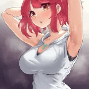 運動後の汗だくホムラちゃん