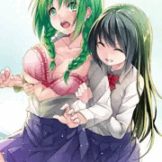 水辺で戯れてる女の子