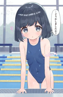 競泳水着ポロリ