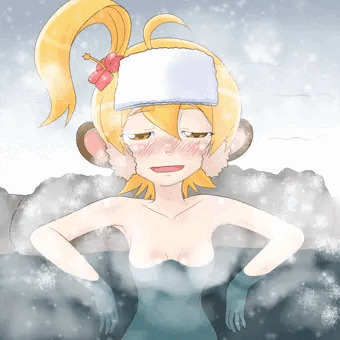 キーたん温泉でびばののん♪