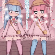 二人に園児服きてもらった
