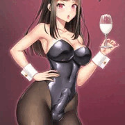 ふたなりバニーガール「ザーメンカクテル召し上がれ♡」