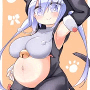 ノースリーブ猫パーカー