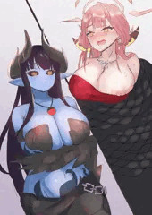 依頼者様OCさん×ふたなり陸八魔アル百合