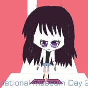 展示施設付近で小便する少女