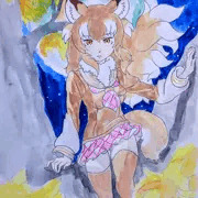 月下のニホンオオカミ