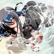 初霜が浜辺で色々と