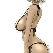 GW終わるので金ビキニ　下品な乳と無礼なケツを添えて