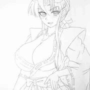 爆乳巫女さん。