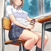 授業中に我慢できずオナニーしちゃうふたなりJK