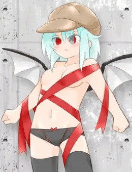裸リボン黒ニーソぱんつキャスケット帽おぜう