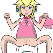 ピーチ姫の大便踏ん張り