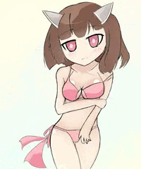 少し刺激の強い水着を着るきりたん