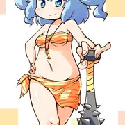 節分なので、にとりちゃんに鬼の格好をしてもらった。