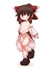 半脱ぎ霊夢さん