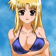水着でフェイトさん( ´∀｀)