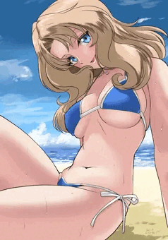 青ビキニおケイさん