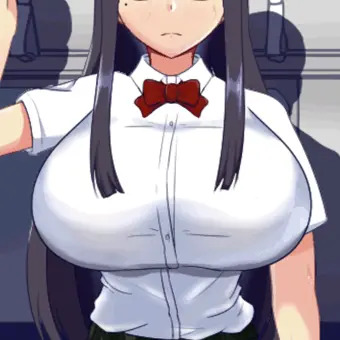 電車でおっぱい開き