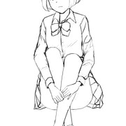 いままで気にしたことのない娘にパンツを見せられ気になりだす絵