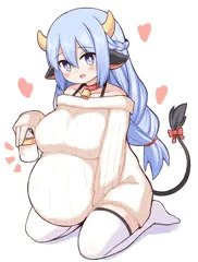 ボテ腹乳牛ニット