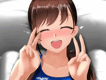 ぶっかけザーメン受け止めスマイルダブルピース