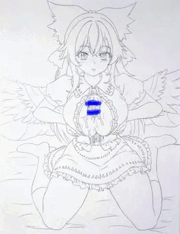 お空ちゃんにパイズリレクチャーを施す。