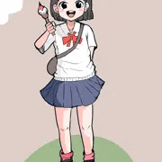 絵を描いている女の子