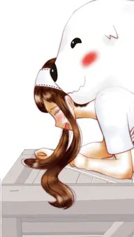 散歩先でワンコに求められて・・・。