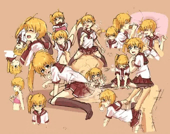金髪サイドテール娘