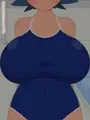 爆乳スク水日焼けスイレン着衣パイズリ