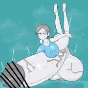 ちんぽで腕立て(?)Wiifitトレーナーさん