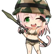 右のバナーのイラスト娘