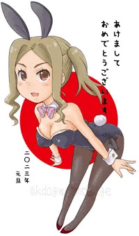 バニーひかりちゃん年賀状