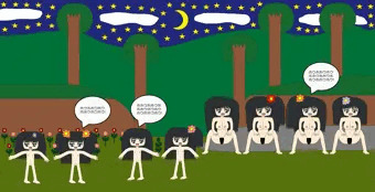 リラの夜のお花遊び