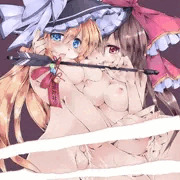 ふたなりれいまり脱衣差分（ゝω・）v-☆
