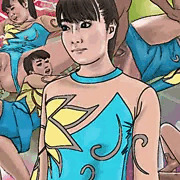 新体操のレオタードを着たままでセックス