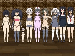 同人GameFimaleCharacters(黒い染み作) みんなの着せ替え2製