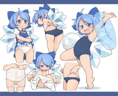 チルノちゃんが水着に着替えるやつ