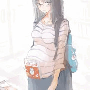 眼鏡の妊婦さん