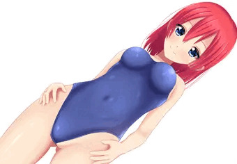 水着の女の子（全裸差分）