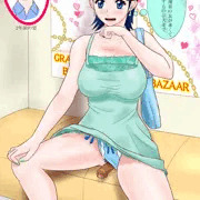 女性用ファッション店で一休みするフタナリさん