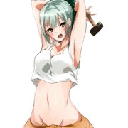 夕張は脇が、へそが！