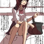 慌てたJKのエッロい白パンツ